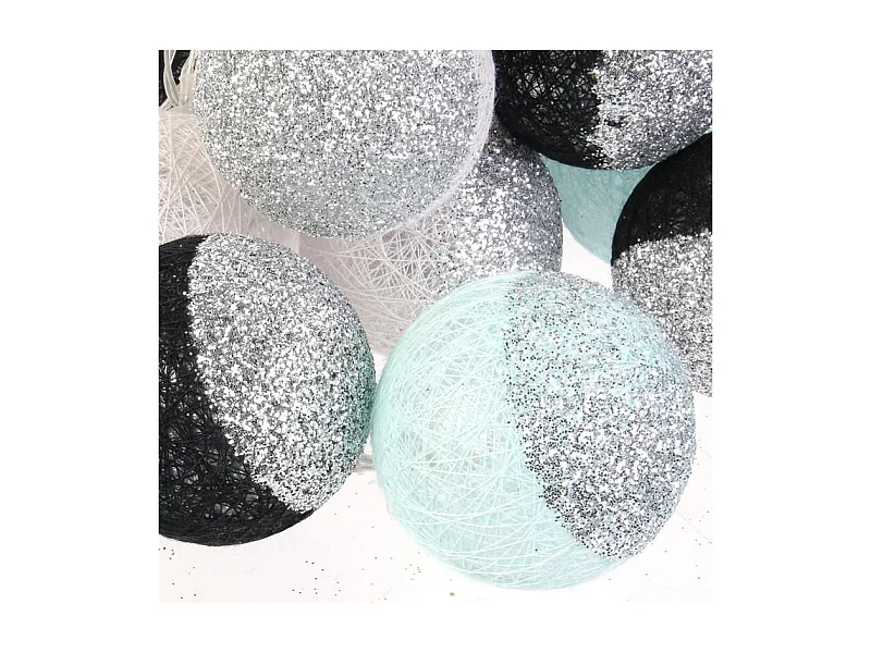 Guirlande Lumineuse à Led "16 Boules" 300cm Noir