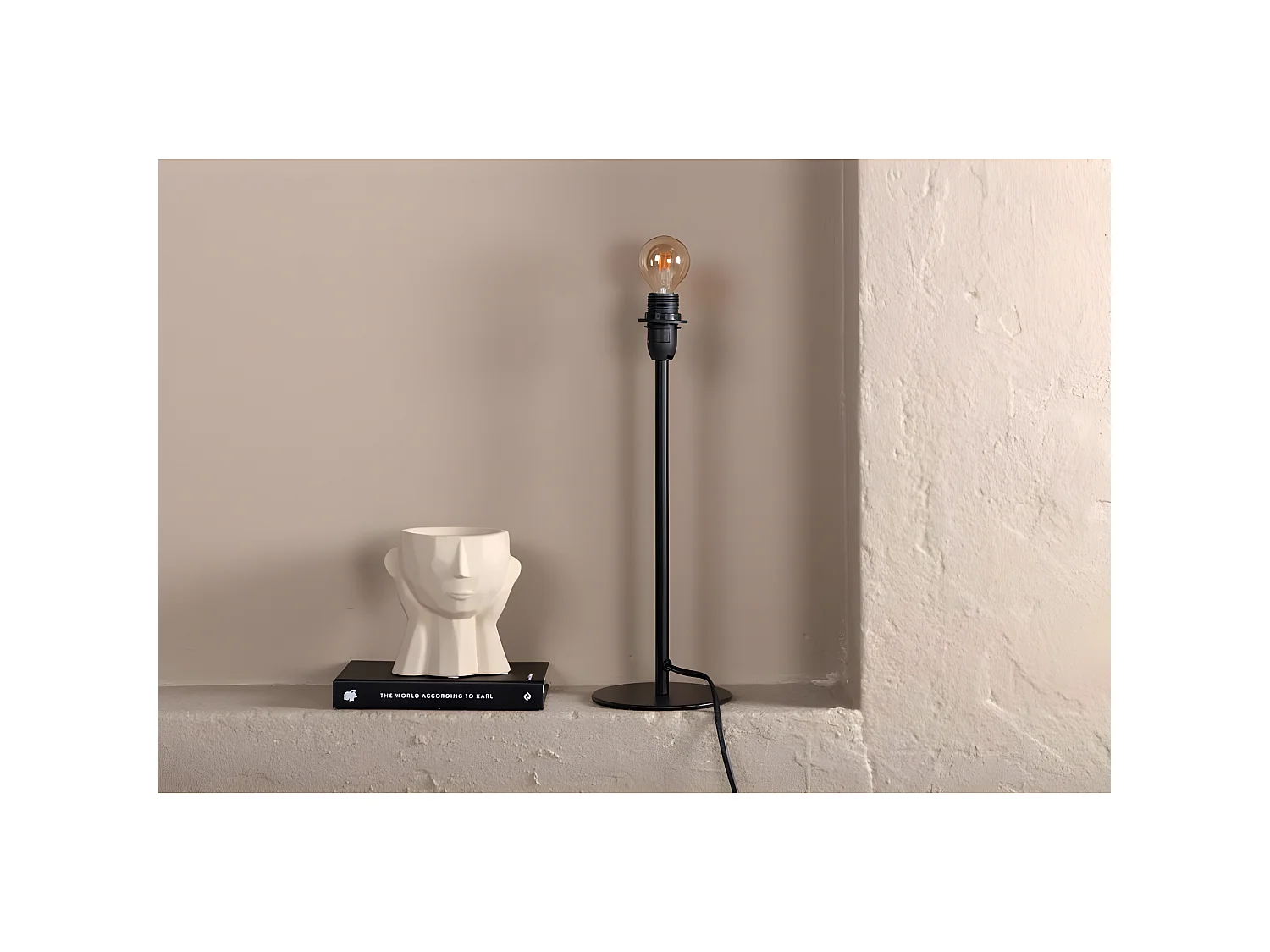 Pied de Lampe à Poser "Dasir" 43cm Noir