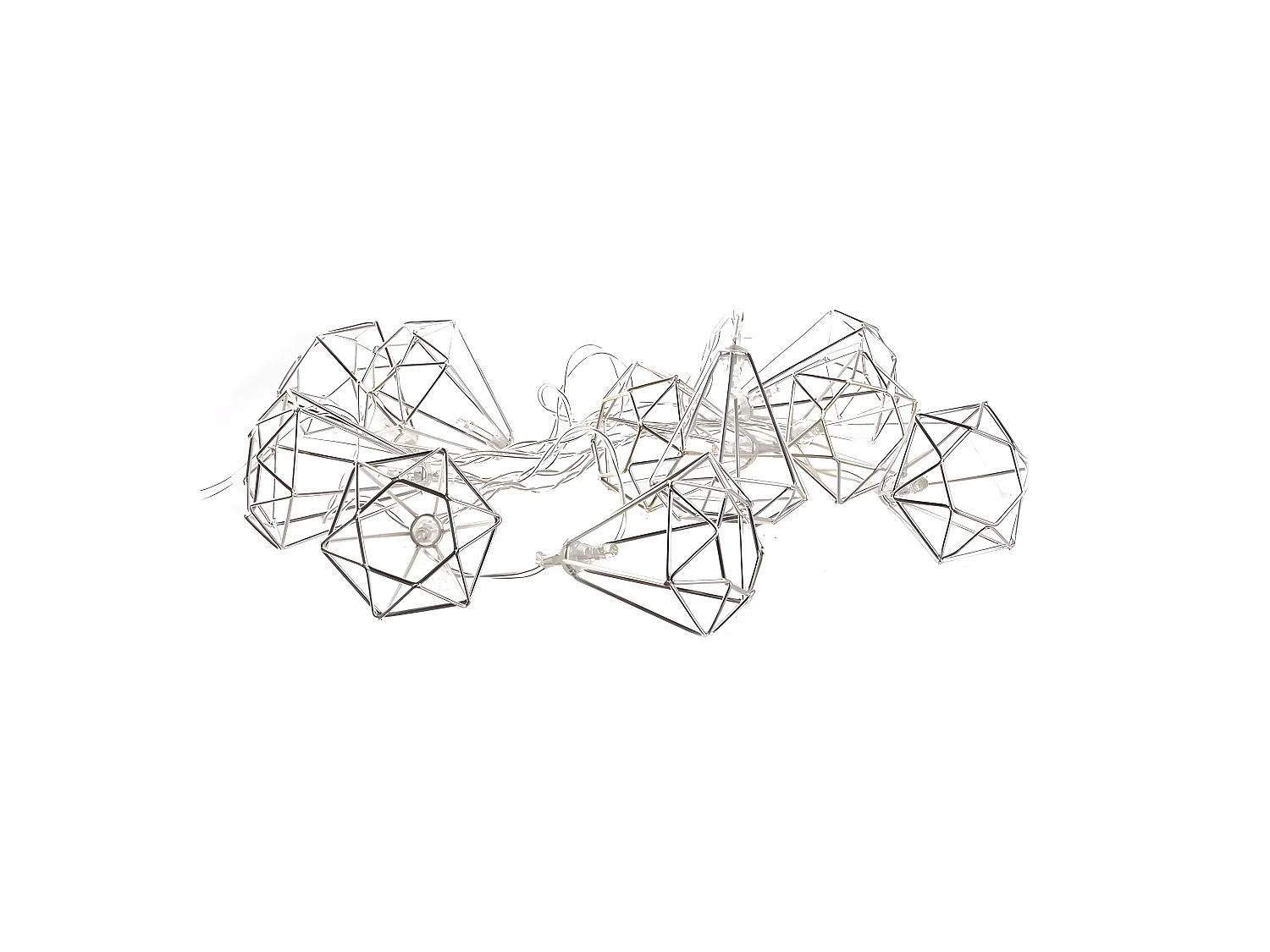 Guirlande lumineuse diamants en métal 10 leds