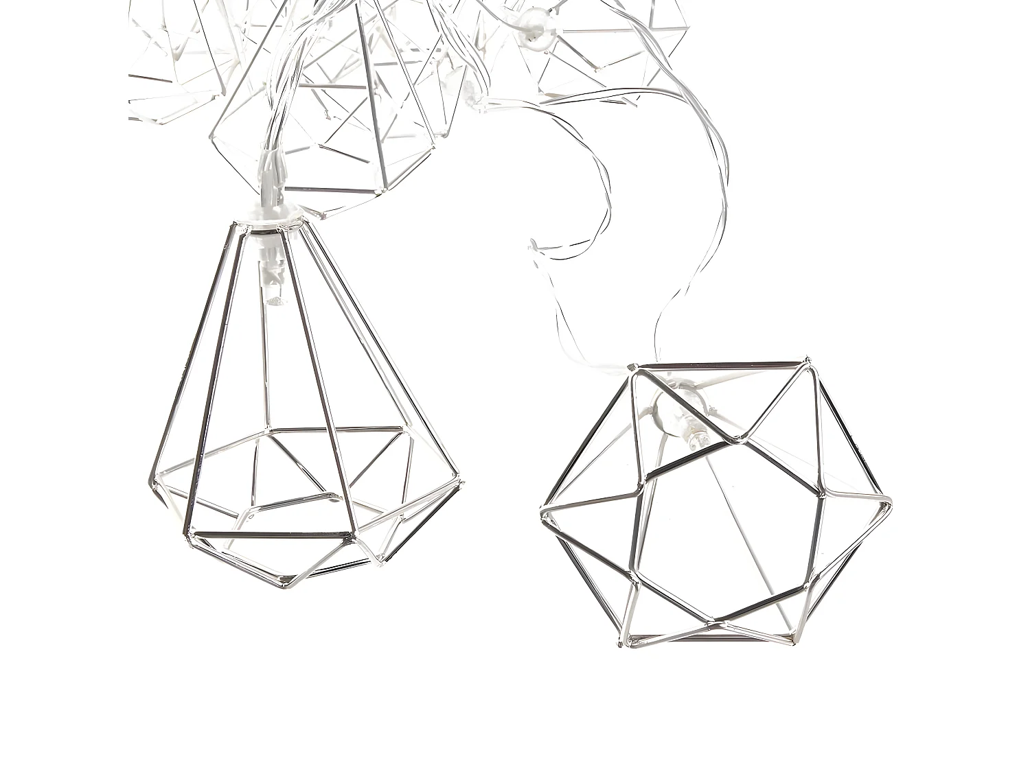 Guirlande Lumineuse Led "10 Diamants " 175cm Argent