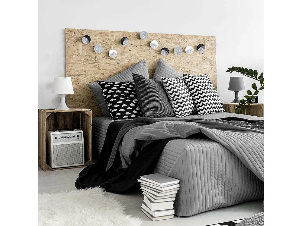 Guirlande Lumineuse à Led "10 Boules" 192cm Noir & Blanc