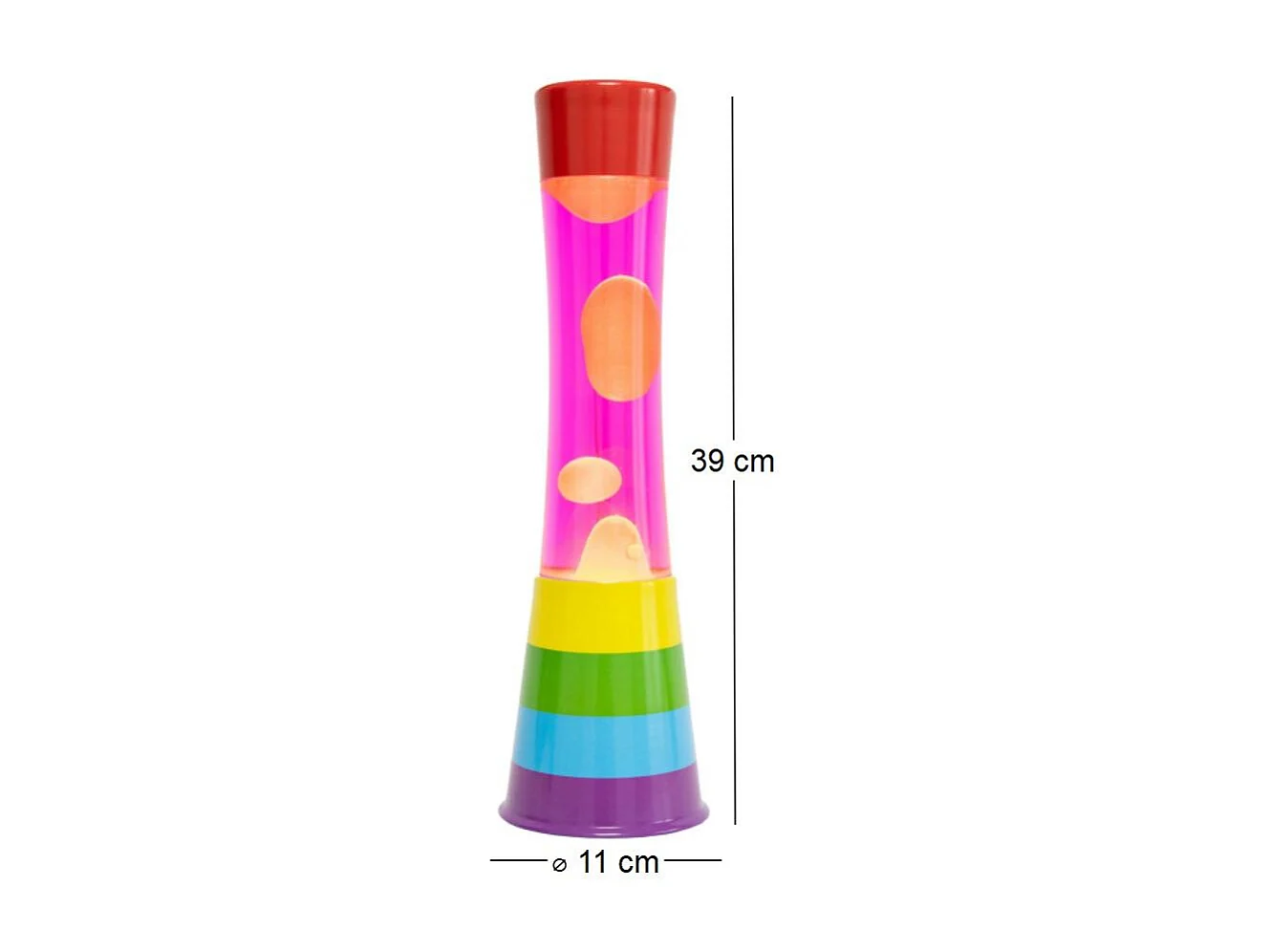Tischlampe aus Metall und Glas Lave