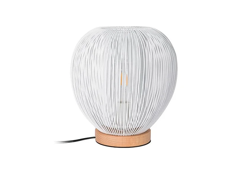 Lampe A Poser Boule Filaire Blanc Blanc