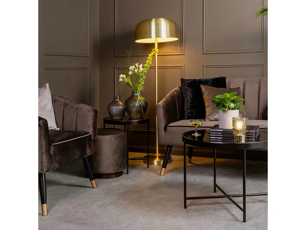 Lámpara de pie Capa - Oro cepillado