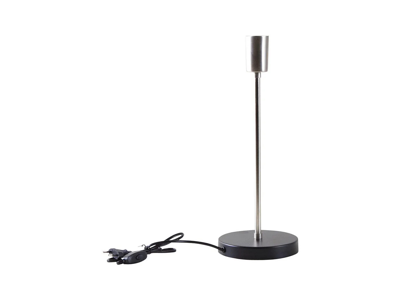 Pied de lampe métal argenté
