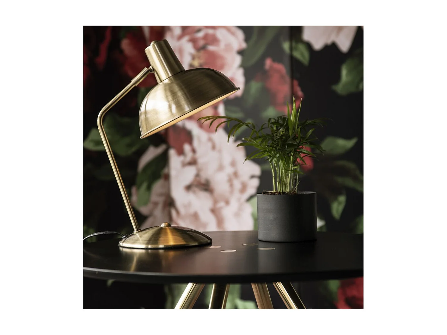 Lampe à poser en métal brossé Hood