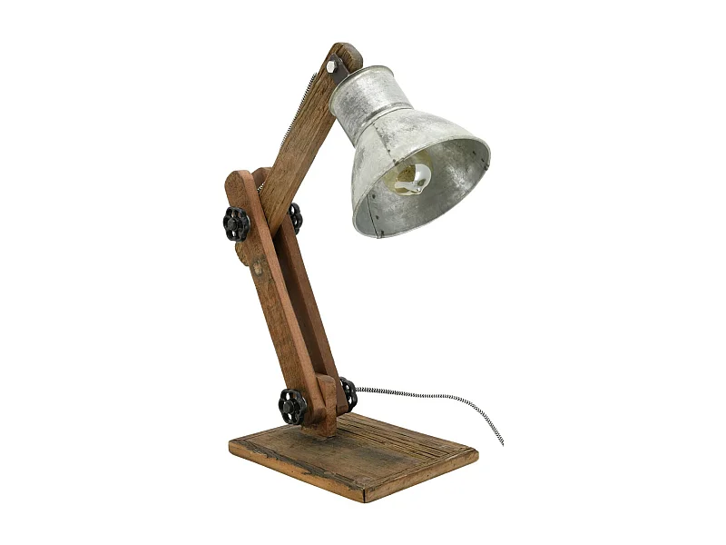 Lampe en bois recyclé et métal Archi