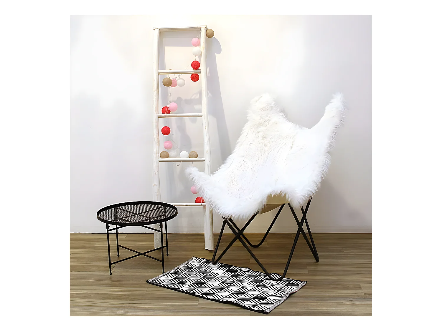 Guirlande Lumineuse à Led "10 Boules" 175cm Rose