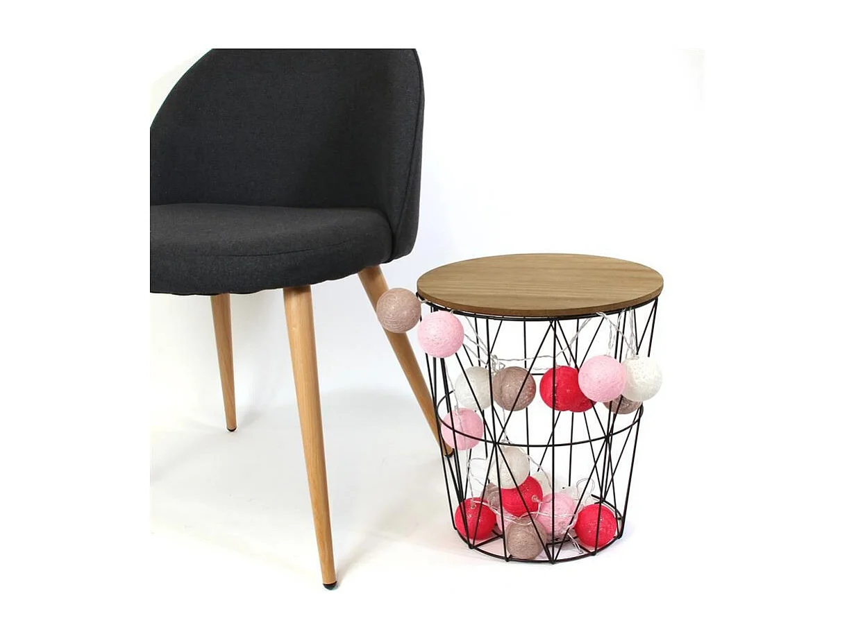 Guirlande Lumineuse à Led "10 Boules" 175cm Rose