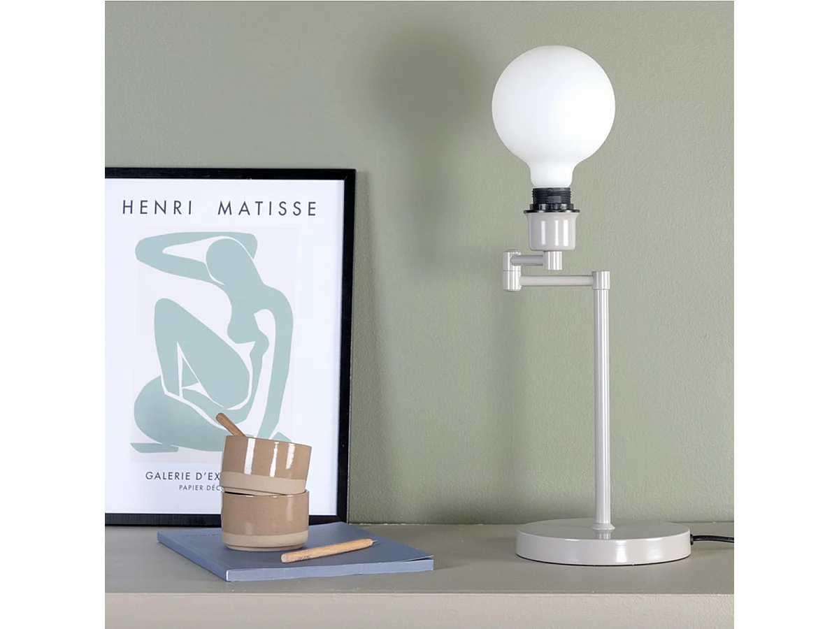 Lampe à Poser Design "Virro" 41cm Beige