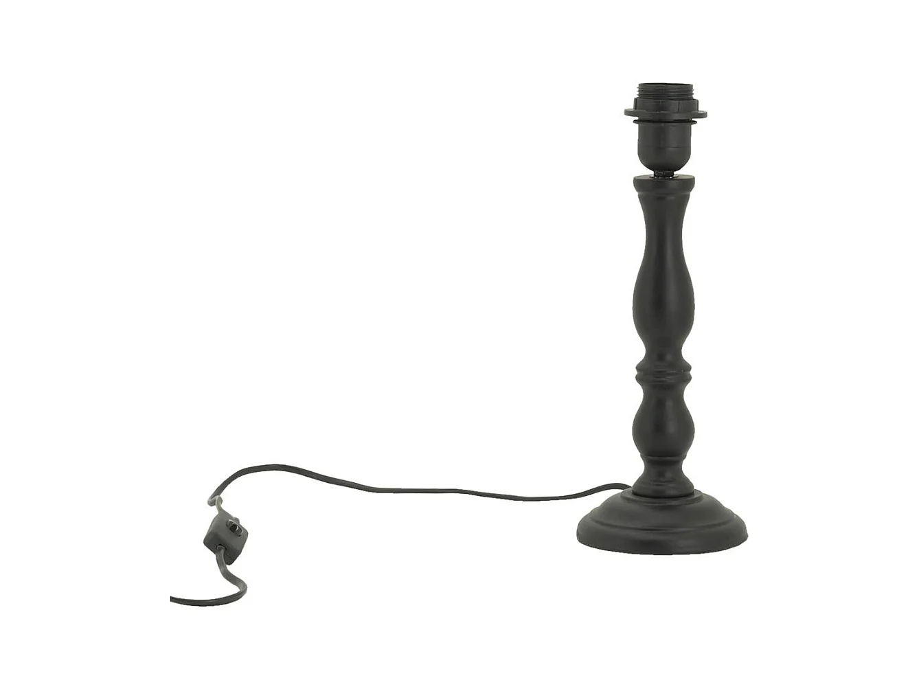 Pied de lampe en bois sculpté Bois noir