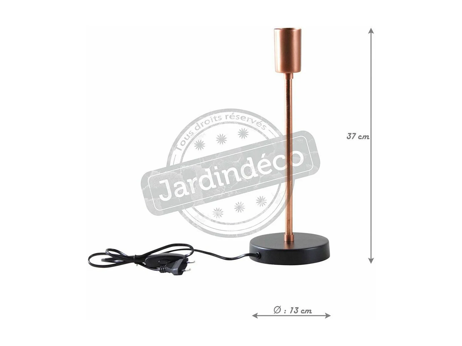 Pied de lampe métal cuivré