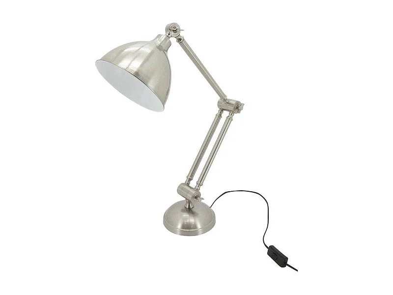 Lampe de bureau en acier brossé Loft