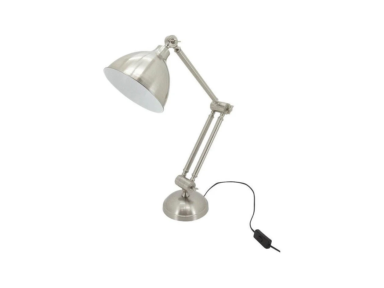 Lampe de bureau en acier brossé Loft