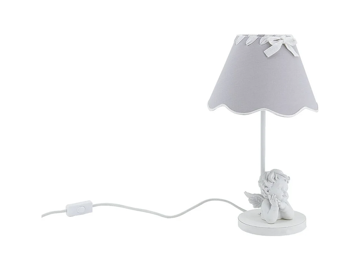 Lampe en métal avec ange