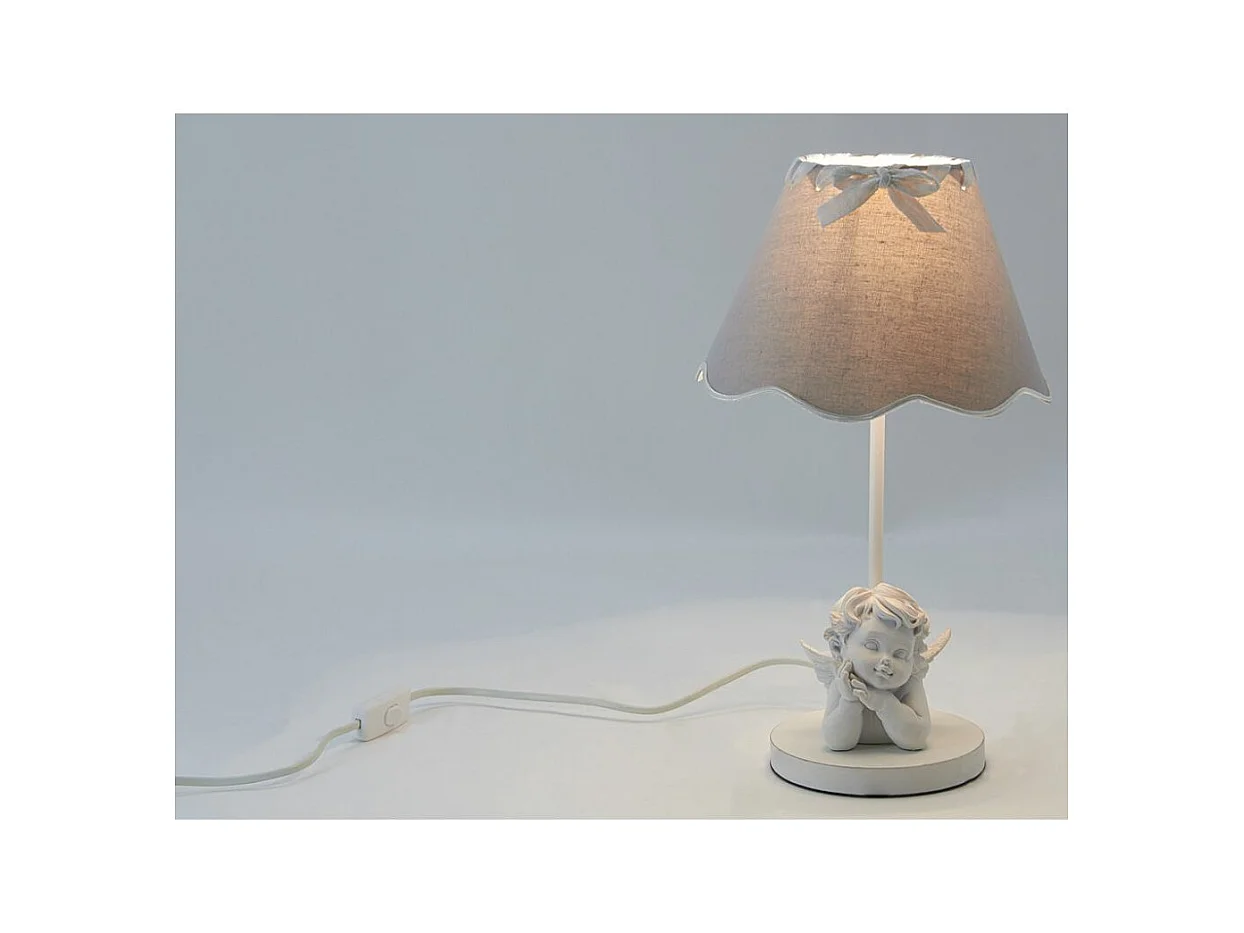 Lampe en métal avec ange