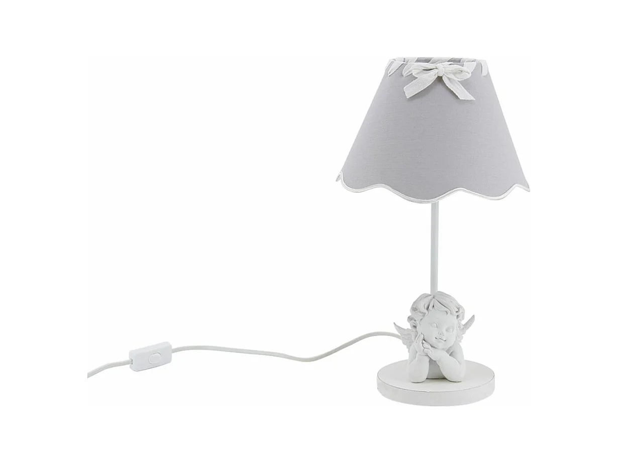 Lampe en métal avec ange