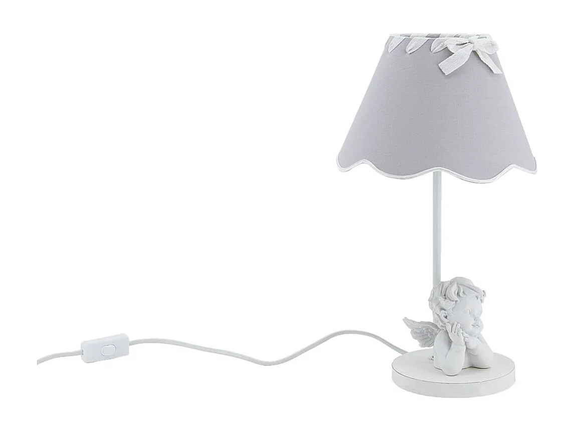 Lampe en métal avec ange