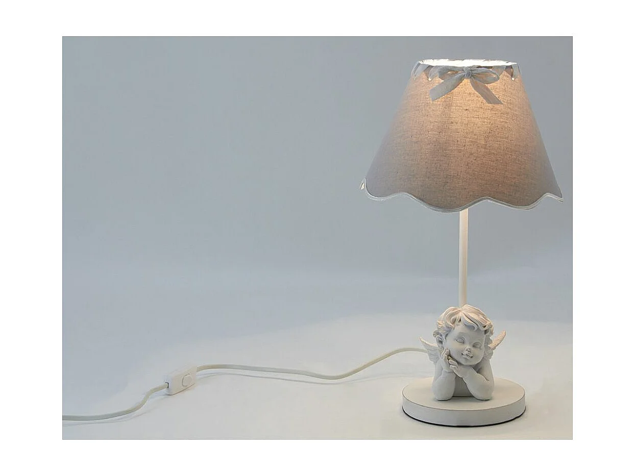 Lampe en métal avec ange