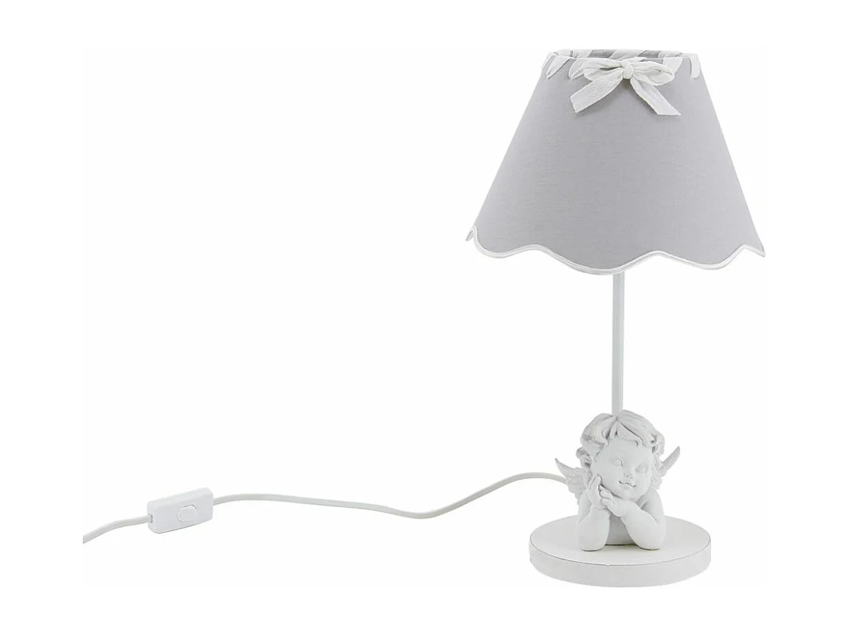 Lampe en métal avec ange