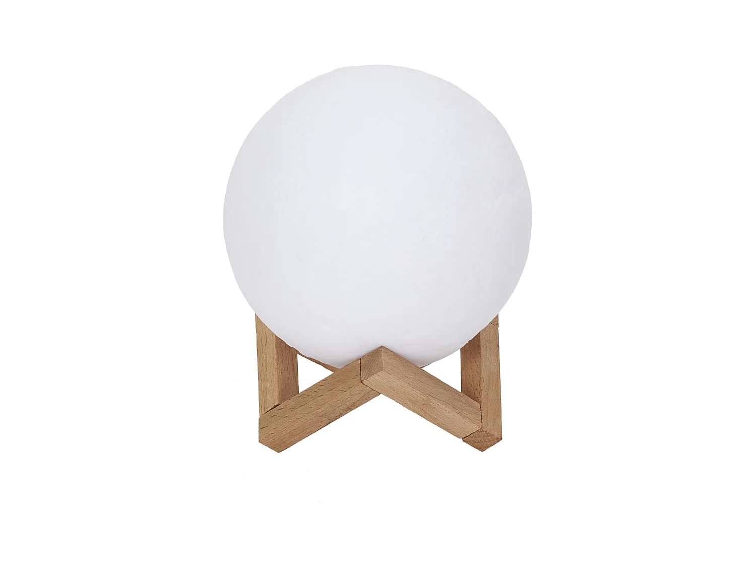 Lampe Tactile Lune Ronde 3d D15cm Blanc