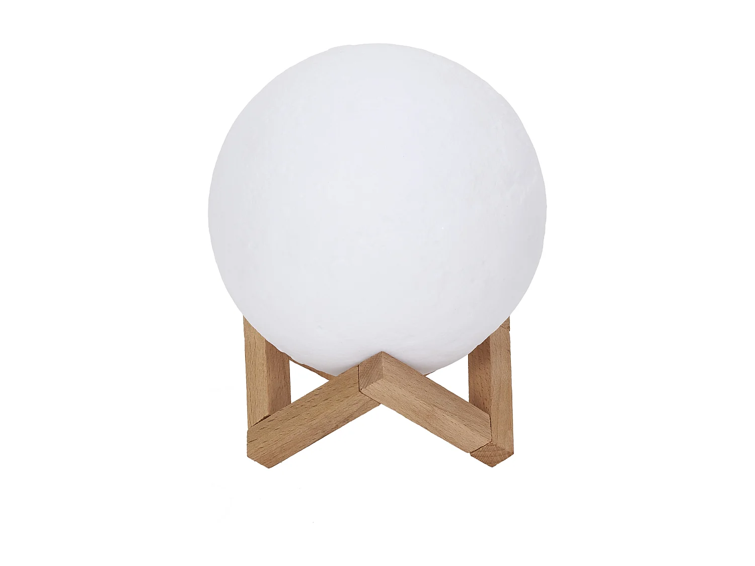 Lampe Tactile Lune Ronde 3d D15cm Blanc