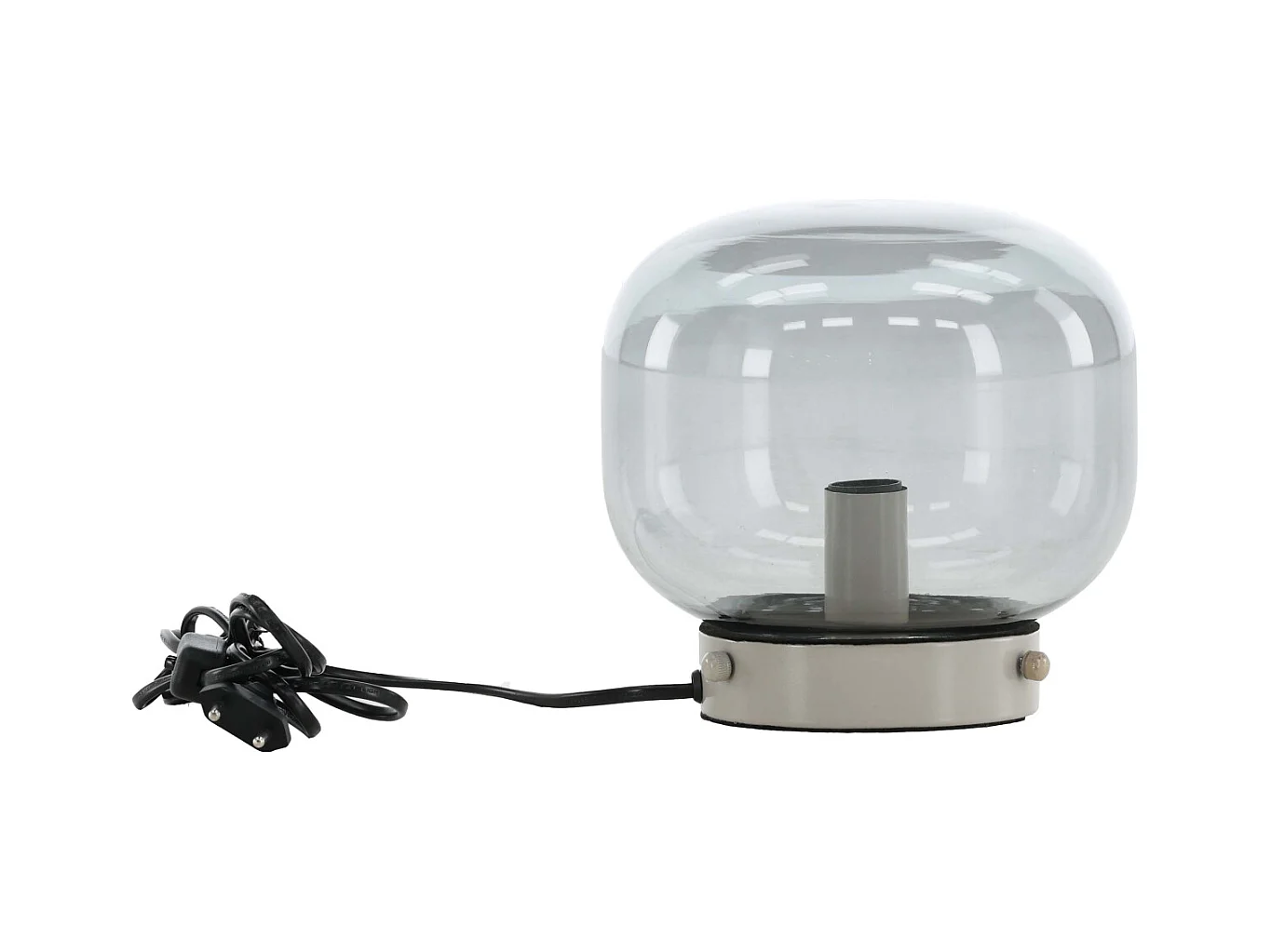 Tischlampe aus Stahl und Glas Bollonelie