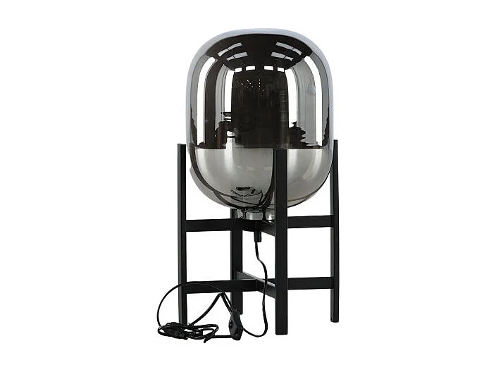 Altair verlichting tafellamp Ø26cm glas, staal zwart.