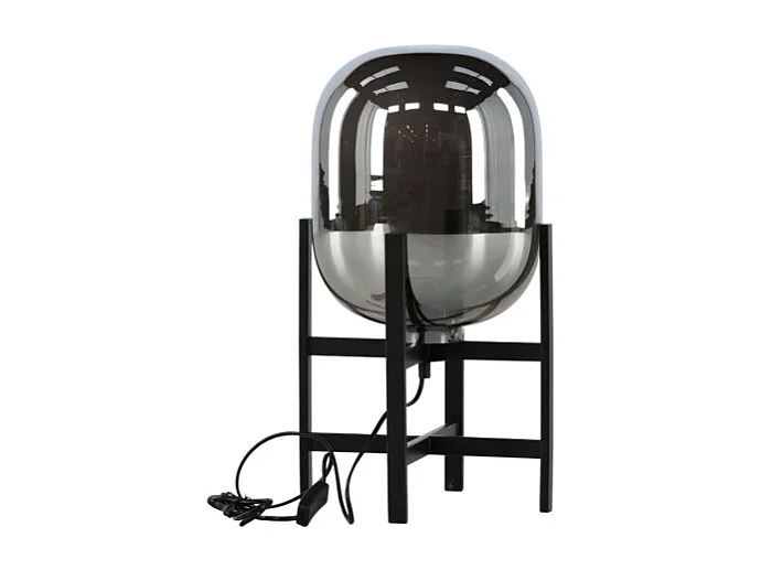 Altair verlichting tafellamp Ø26cm glas, staal zwart.