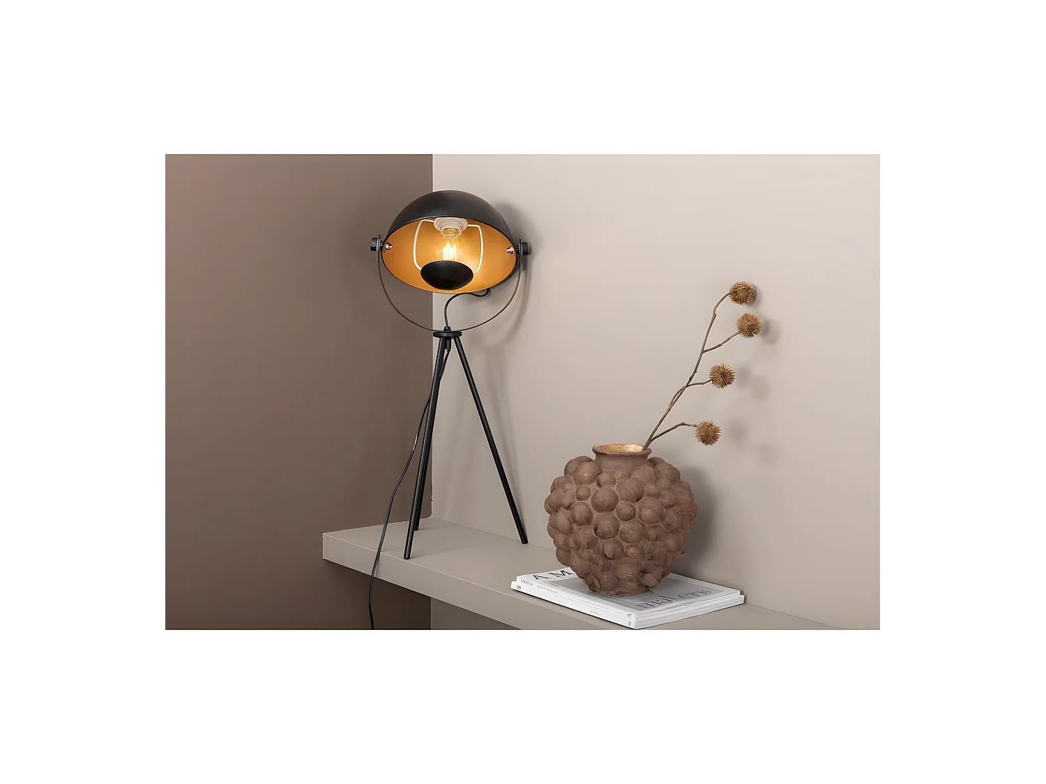 Lampe à Poser Trépied "Search" 67cm Noir