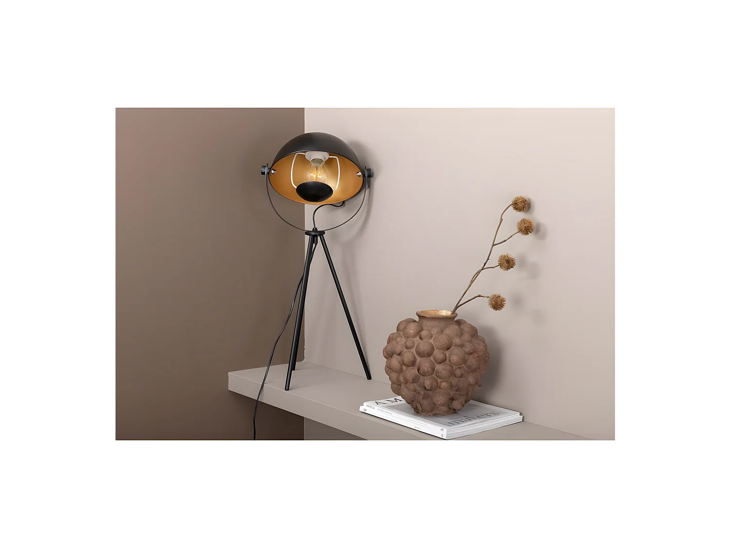 Lampe à Poser Trépied "Search" 67cm Noir