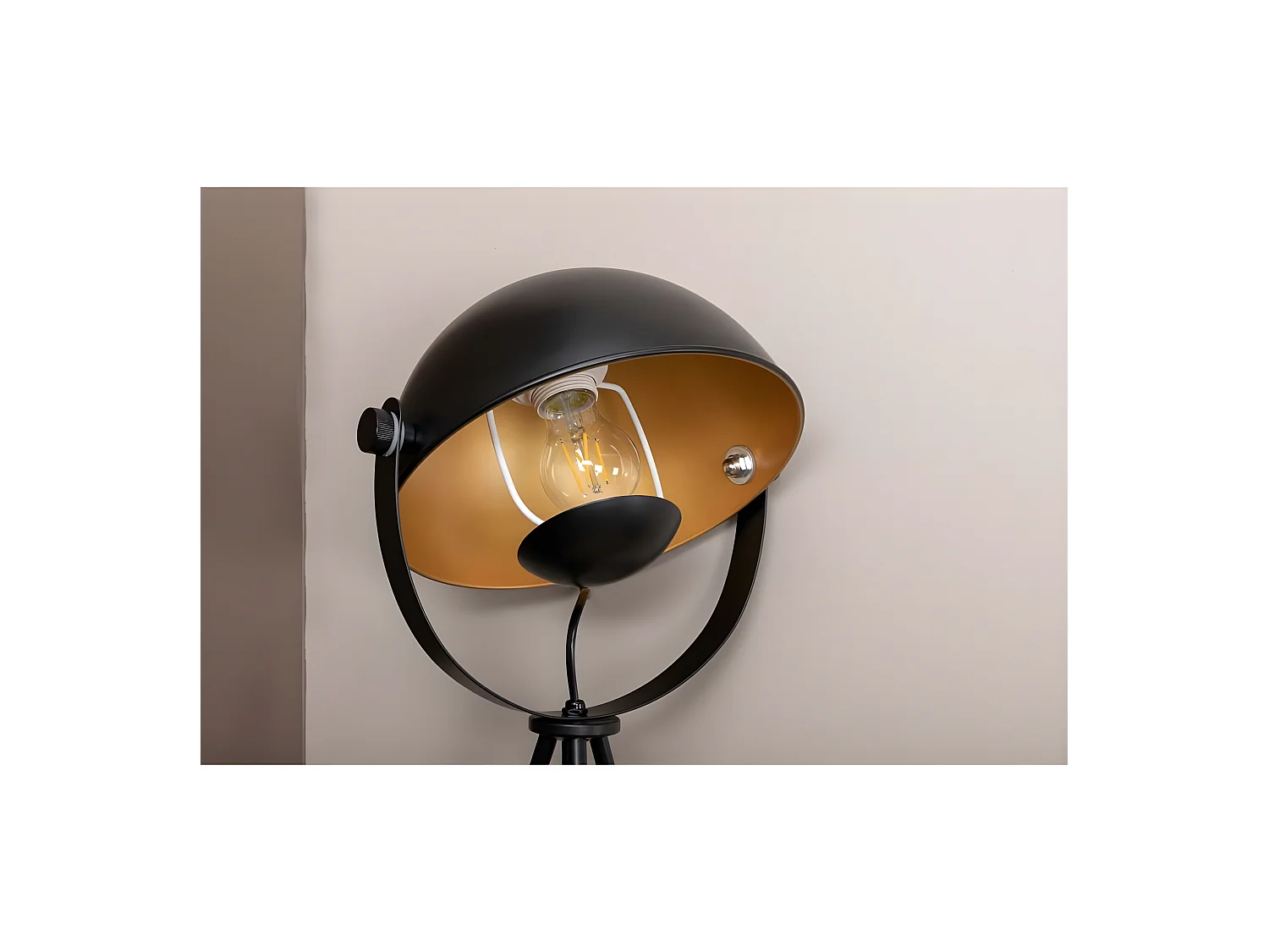 Lampe à Poser Trépied "Search" 67cm Noir