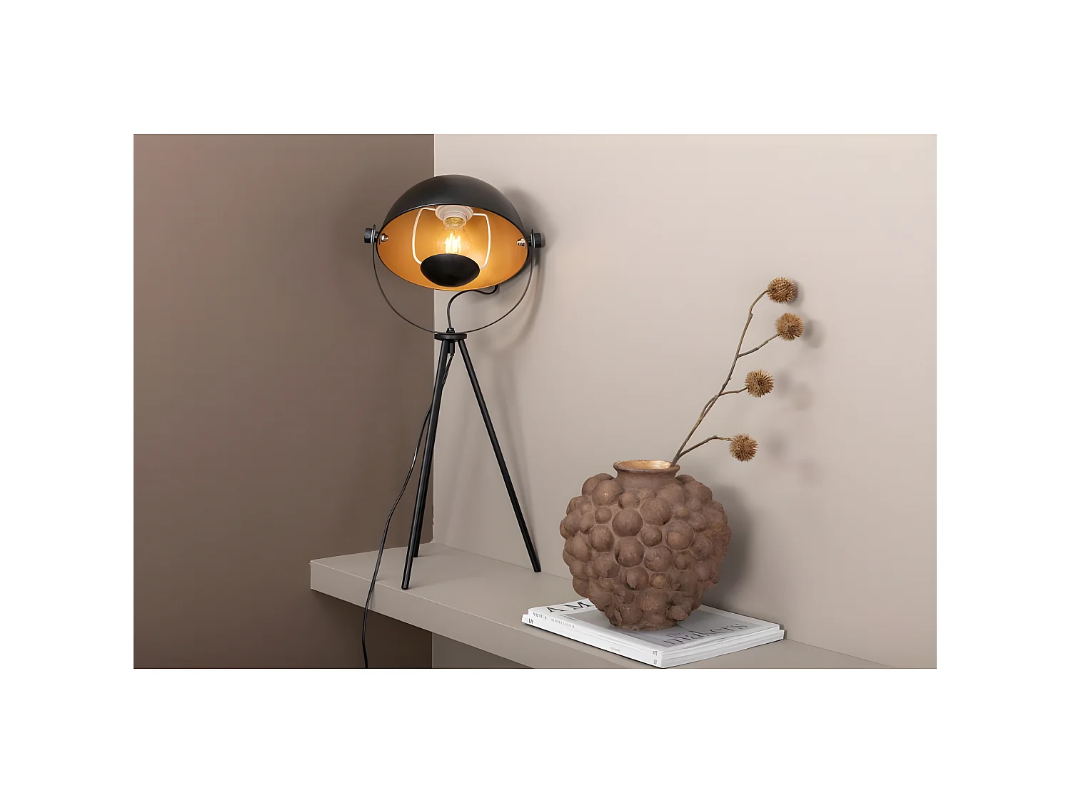 Lampe à Poser Trépied "Search" 67cm Noir