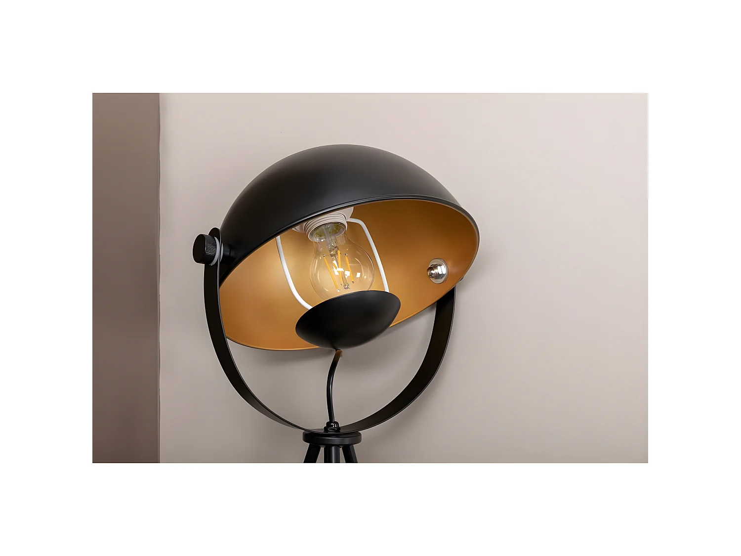 Lampe à Poser Trépied "Search" 67cm Noir