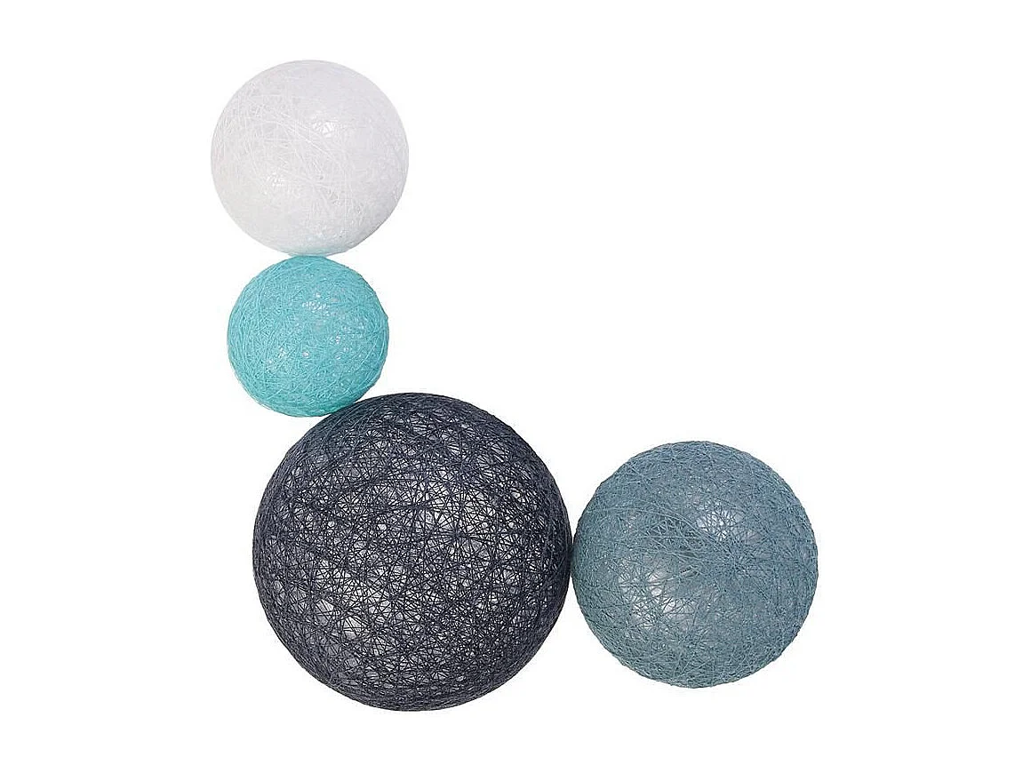 Guirlande Boules 10 Led "Multi Taille" 192cm Bleu