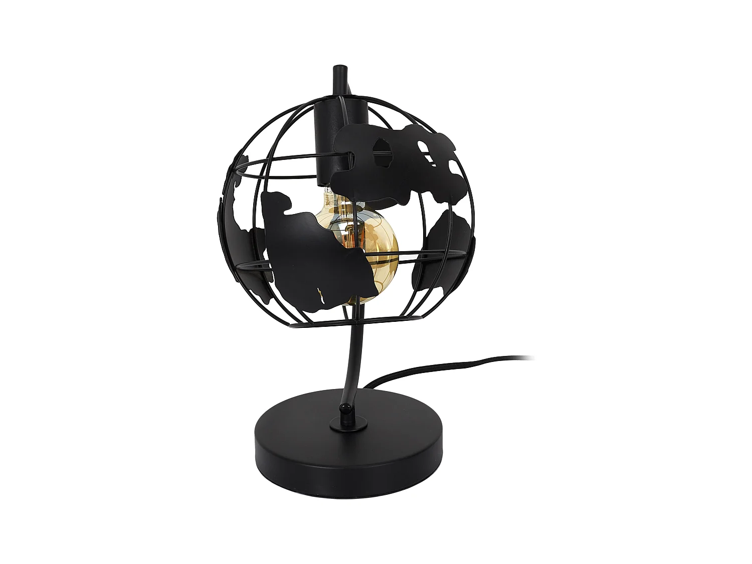Lampe A Poser Metal Noir Globe Noir