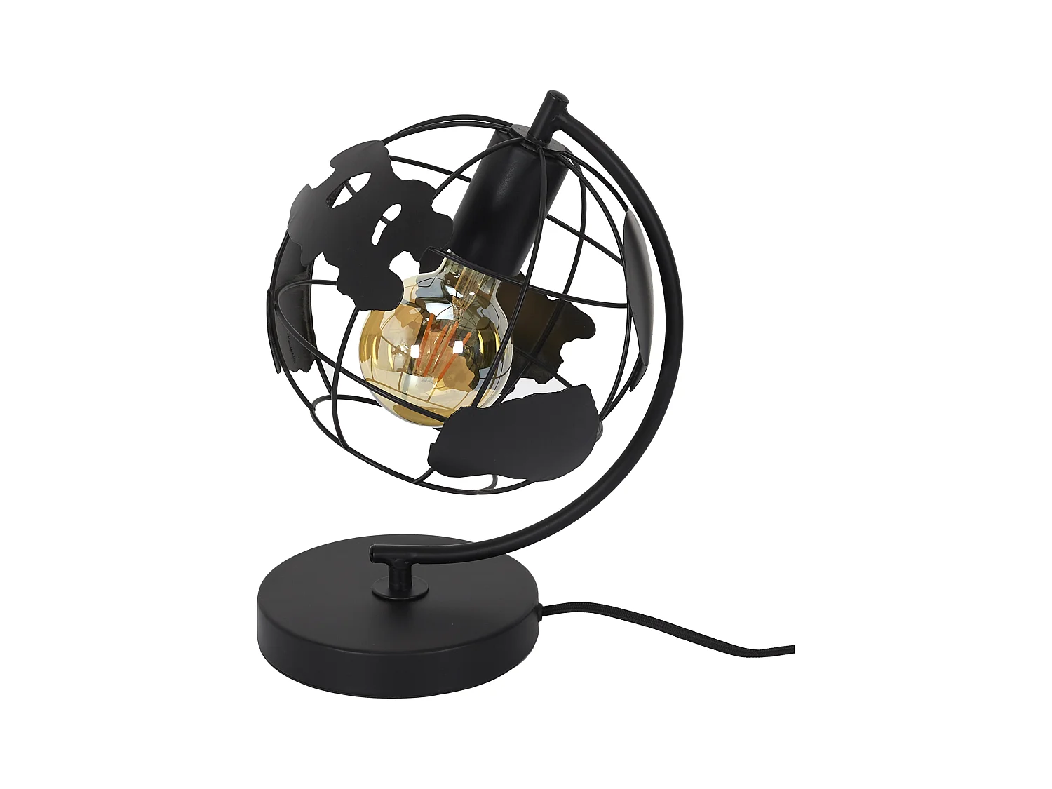 Lampe A Poser Metal Noir Globe Noir