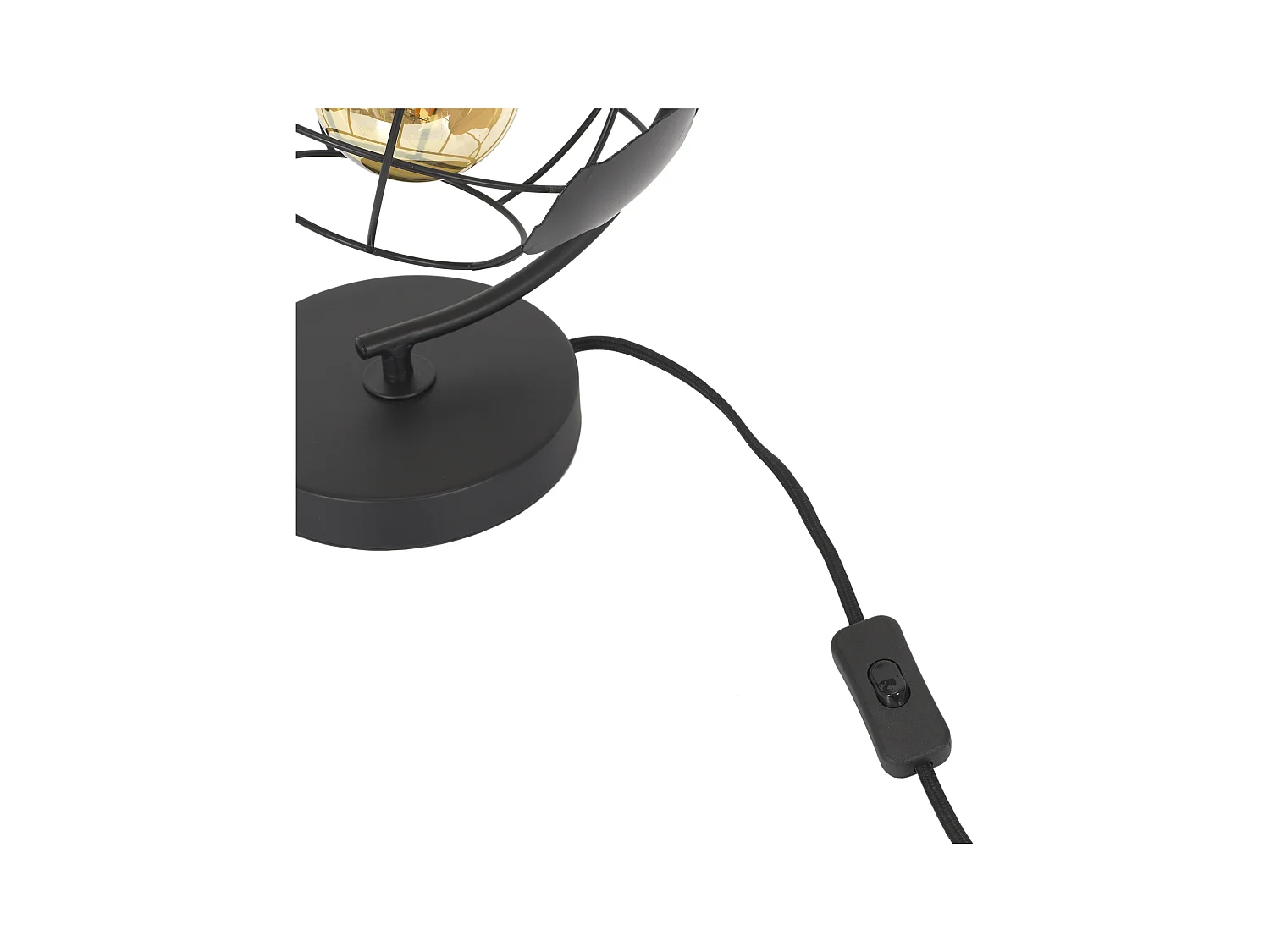 Lampe A Poser Metal Noir Globe Noir