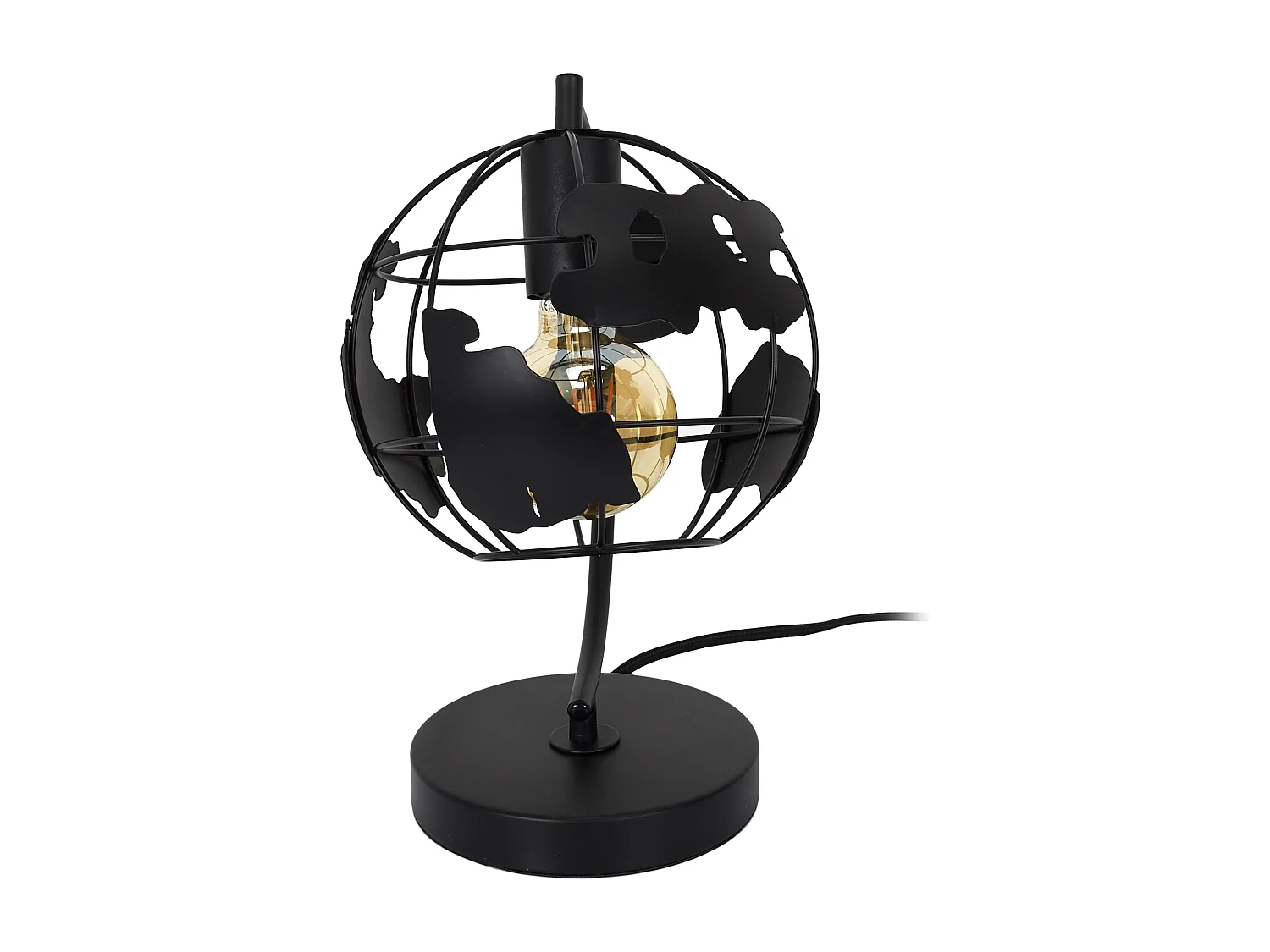 Lampe A Poser Metal Noir Globe Noir