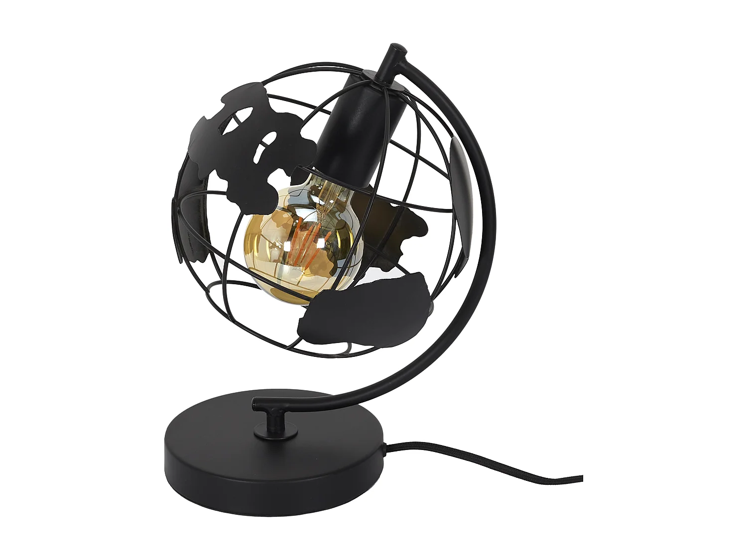 Lampe A Poser Metal Noir Globe Noir