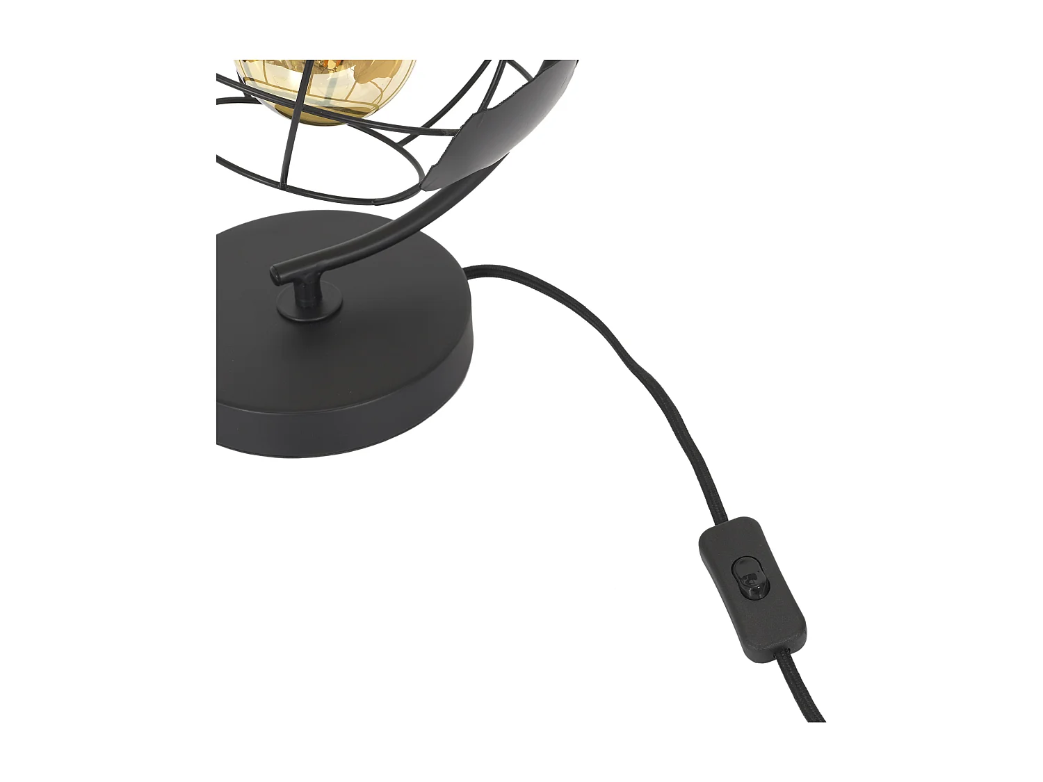 Lampe A Poser Metal Noir Globe Noir