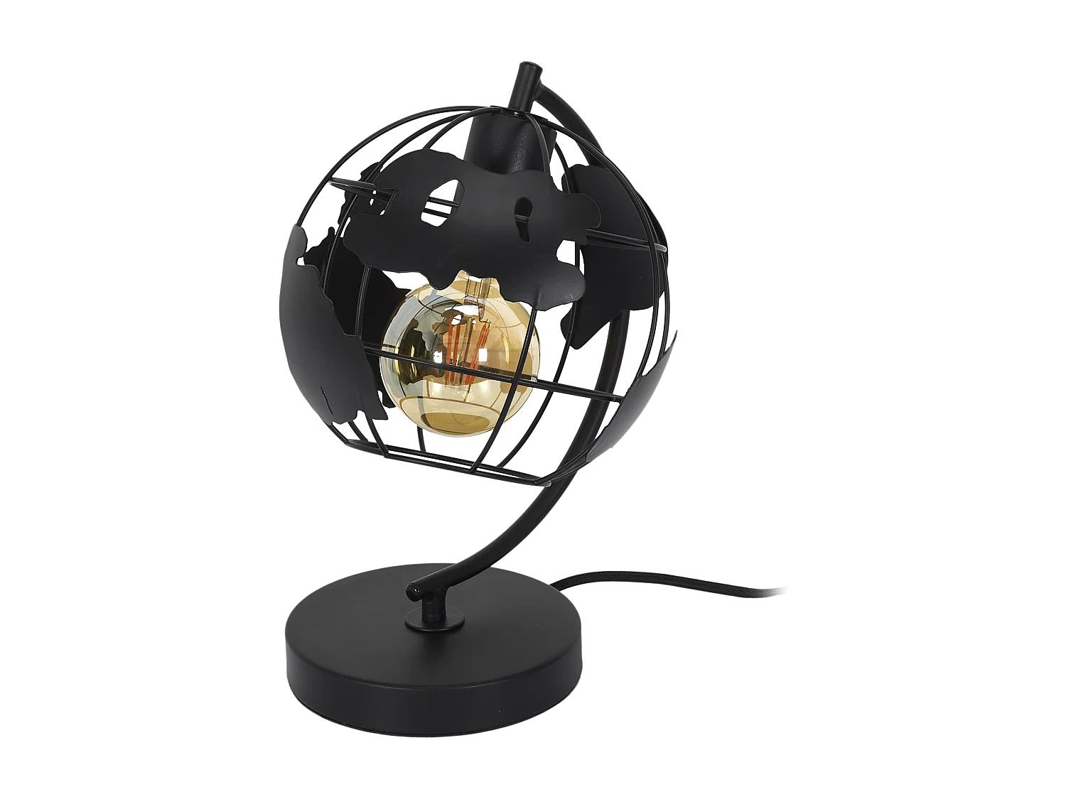 Lampe A Poser Metal Noir Globe Noir