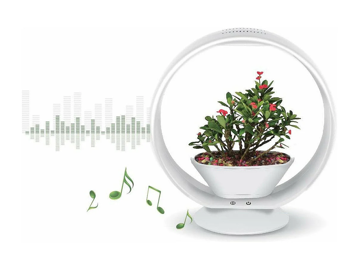 Lampe LED ludique avec jardinière intégrée et enceinte bluetooth 25 LED