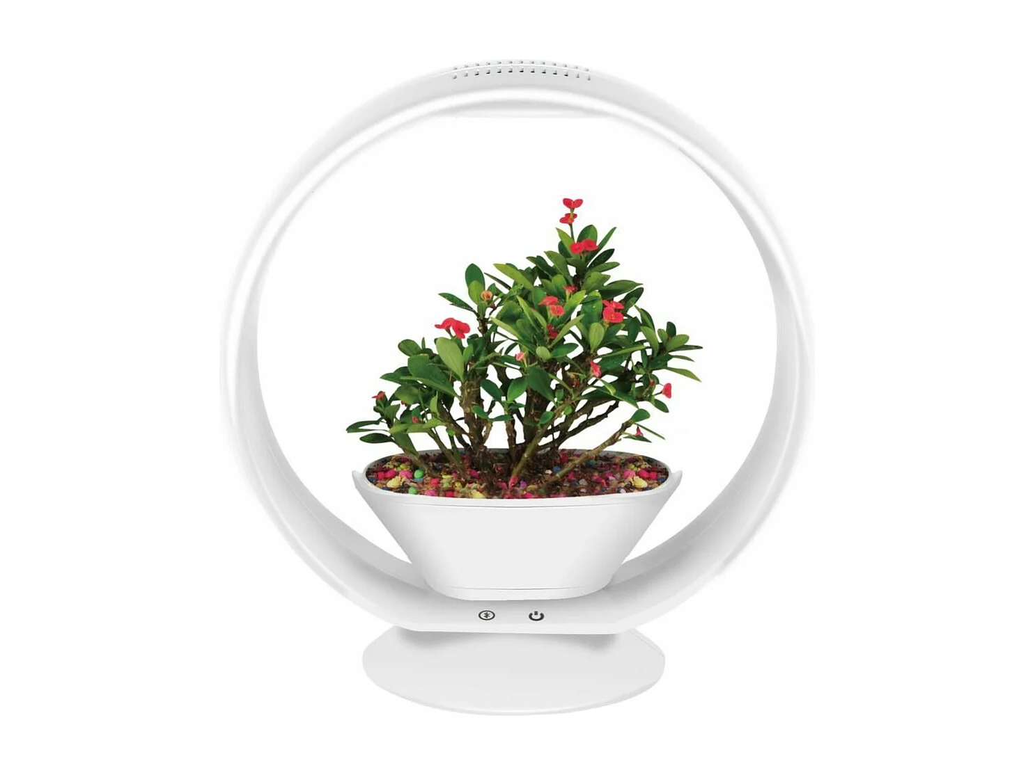 Lampe LED ludique avec jardinière intégrée et enceinte bluetooth 25 LED
