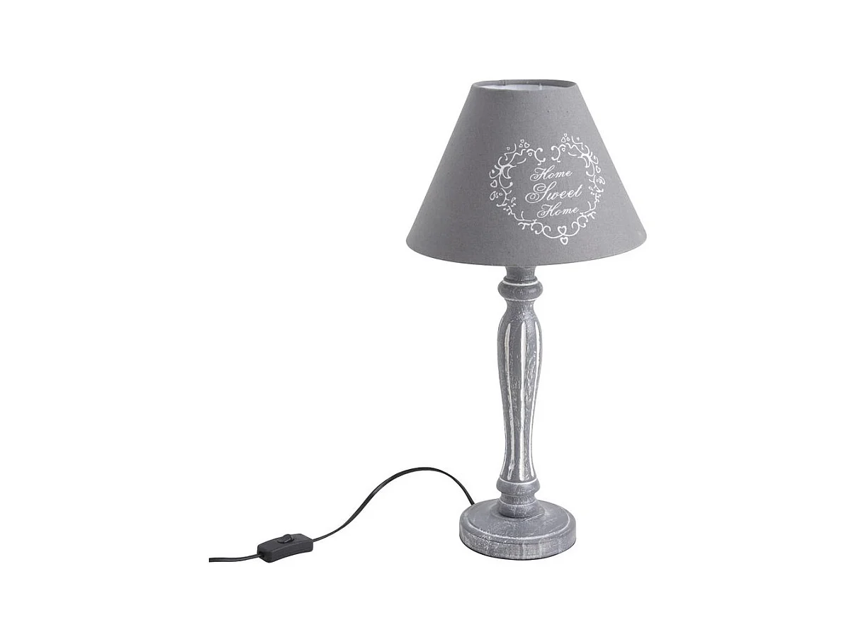 Lampe en bois motif coeur