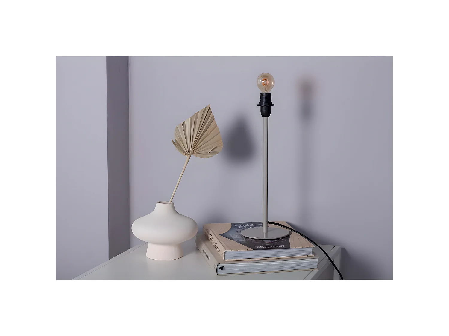 Pied de Lampe à Poser "Dasir" 43cm Beige