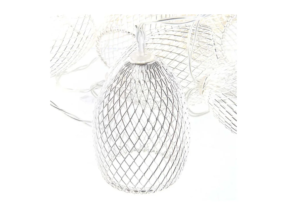 Guirlande Lumineuse Led "10 Cloches" 175cm Argent