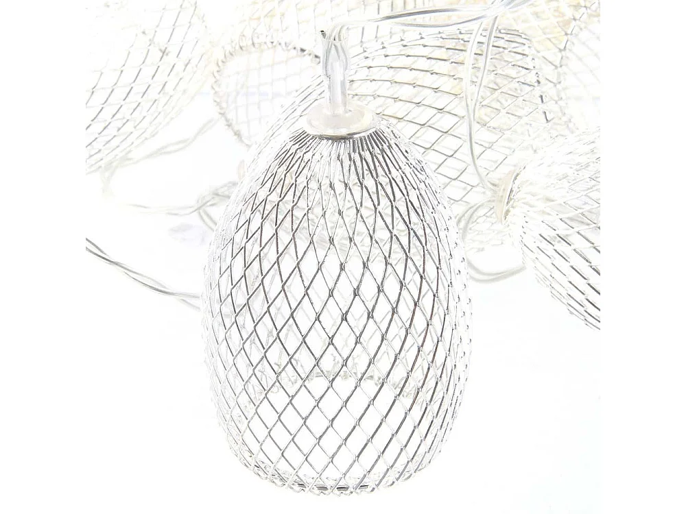 Guirlande Lumineuse Led "10 Cloches" 175cm Argent