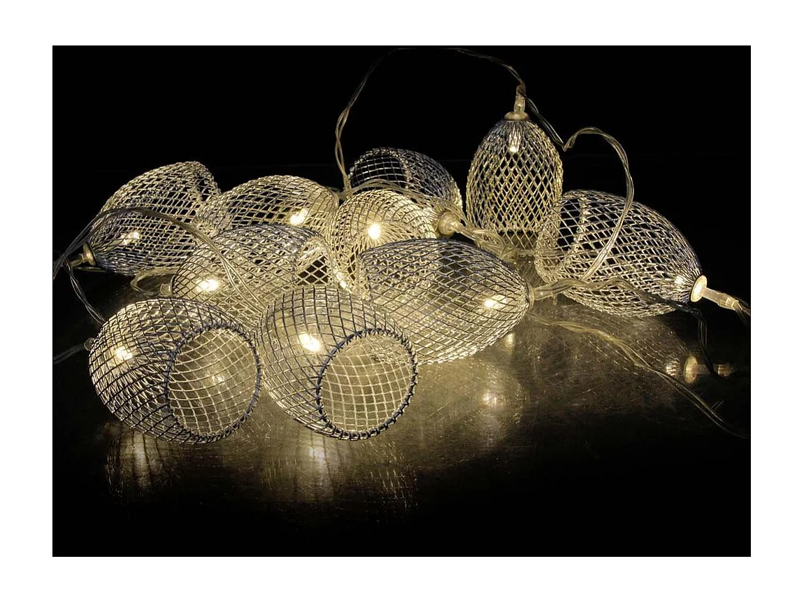 Guirlande Lumineuse Led "10 Cloches" 175cm Argent