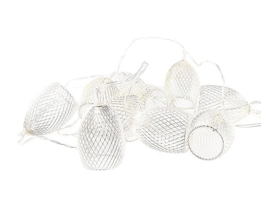 Guirnalda de luz 10 jaulas de plata